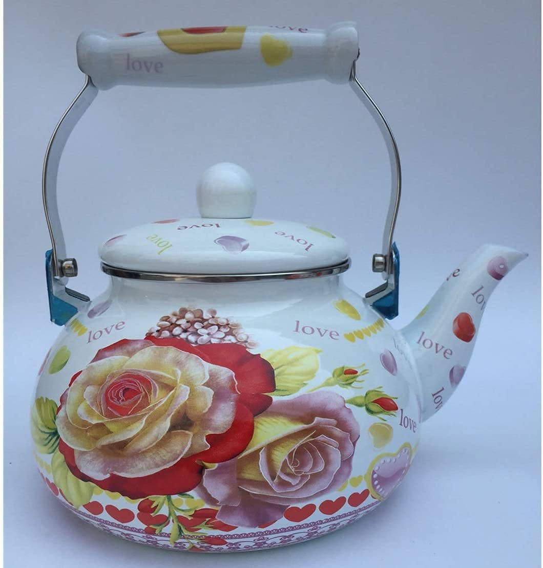 Premium Stovetop Whistling Tea Kettle - Large Capacity Enamel Coffee Pot with Unique Design for Home, Office & Restaurant Use | Perfect for Brewing Tea, Coffee & Hot Beverages