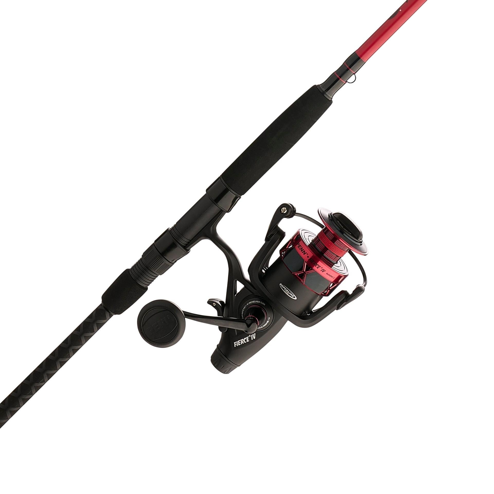 Fierce® IV Live Liner Spinning Rod & Reel Combo - Premium Saltwater Fishing Gear for Inshore & Offshore Angling | Perfect for Bass, Trout, and Saltwater Game Fish