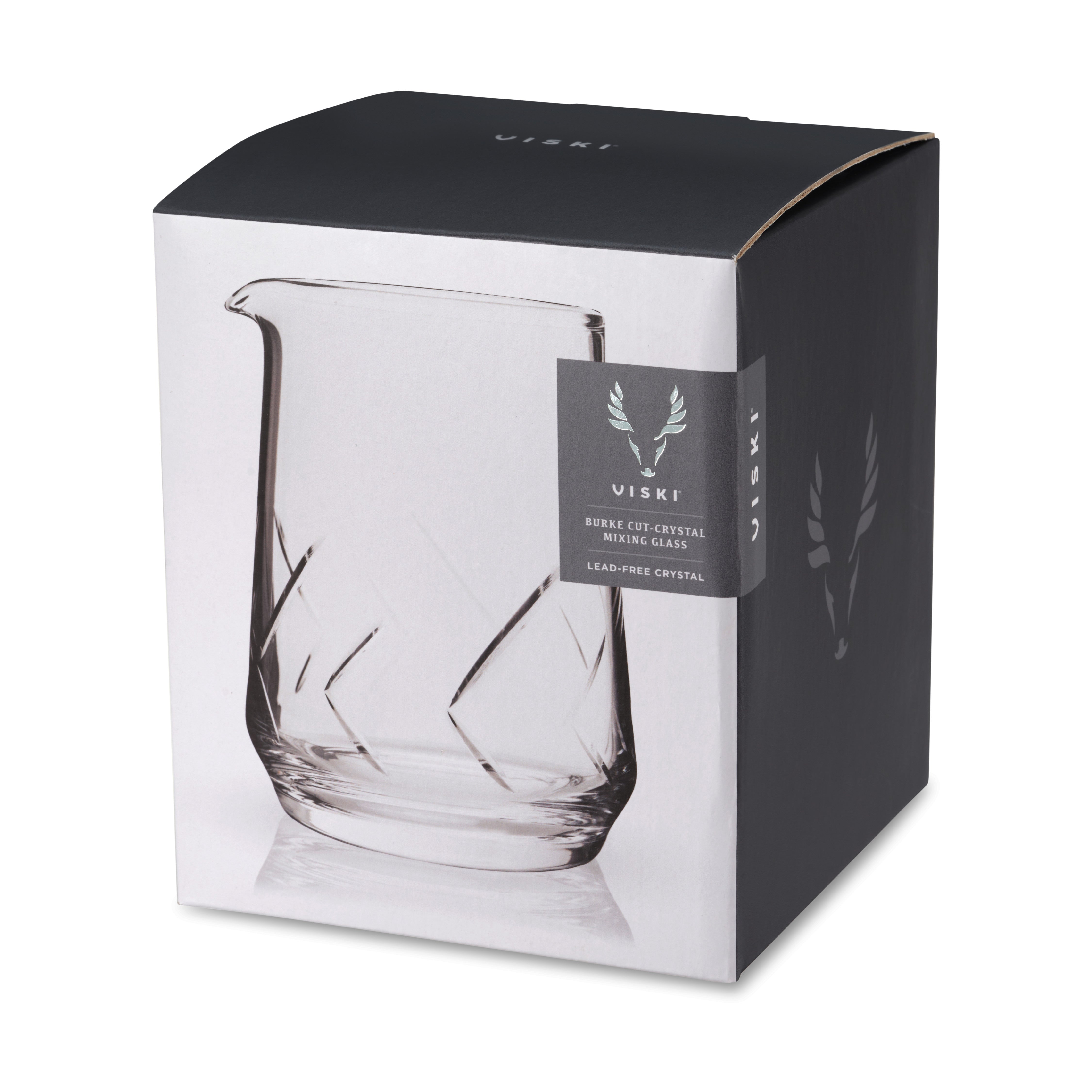 Premium Burke Crystal Mixing Glass - Heavy Base Barware for Cocktails, Whiskey & Spirits - Perfect for Home Bars, Mixologists & Professional Bartenders