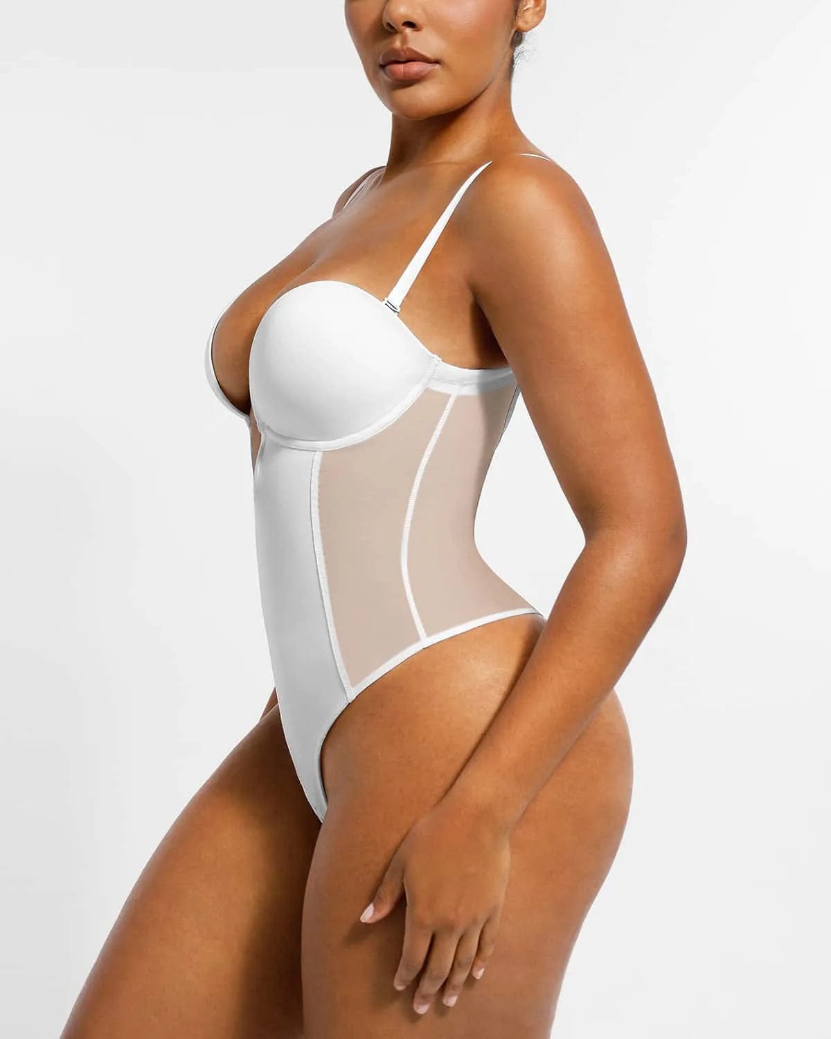 AirSlim® Deep Plunge Low Back Thong Bodysuit - Sexy Lingerie for Women, Comfortable Stretchy Fabric, Perfect for Date Night & Special Occasions