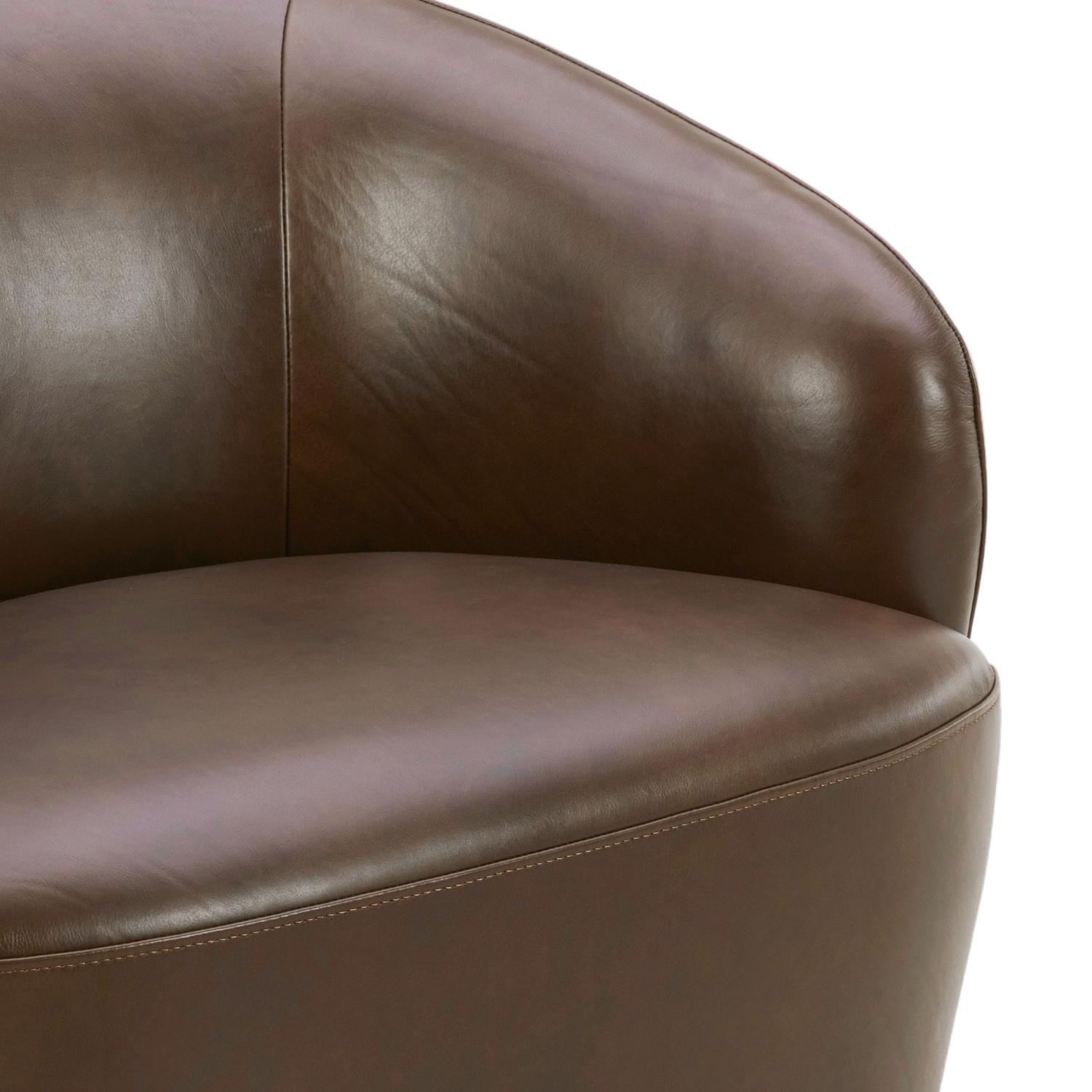 Modern Pod Leather Swivel Lounge Chair - 360° Rotating Recliner for Living Room, Bedroom & Office - Comfortable PU Leather Accent Chair with Ottoman
