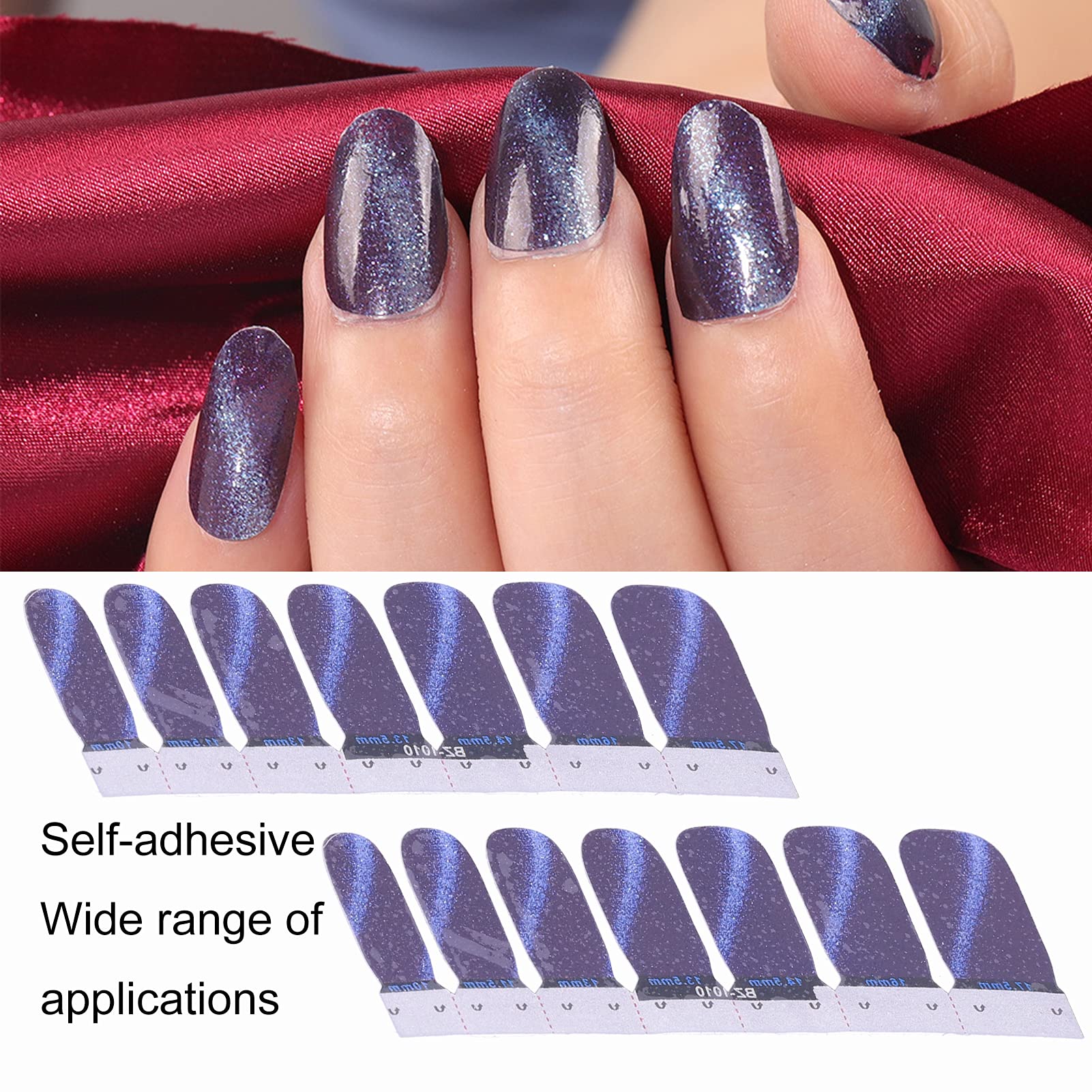 Premium Nail Polish Decals & Strips - Elegant Nail Art Designs for Salon Professionals & DIY Manicures (10-Pack) - Perfect for Bridal, Party & Special Occasion Nails