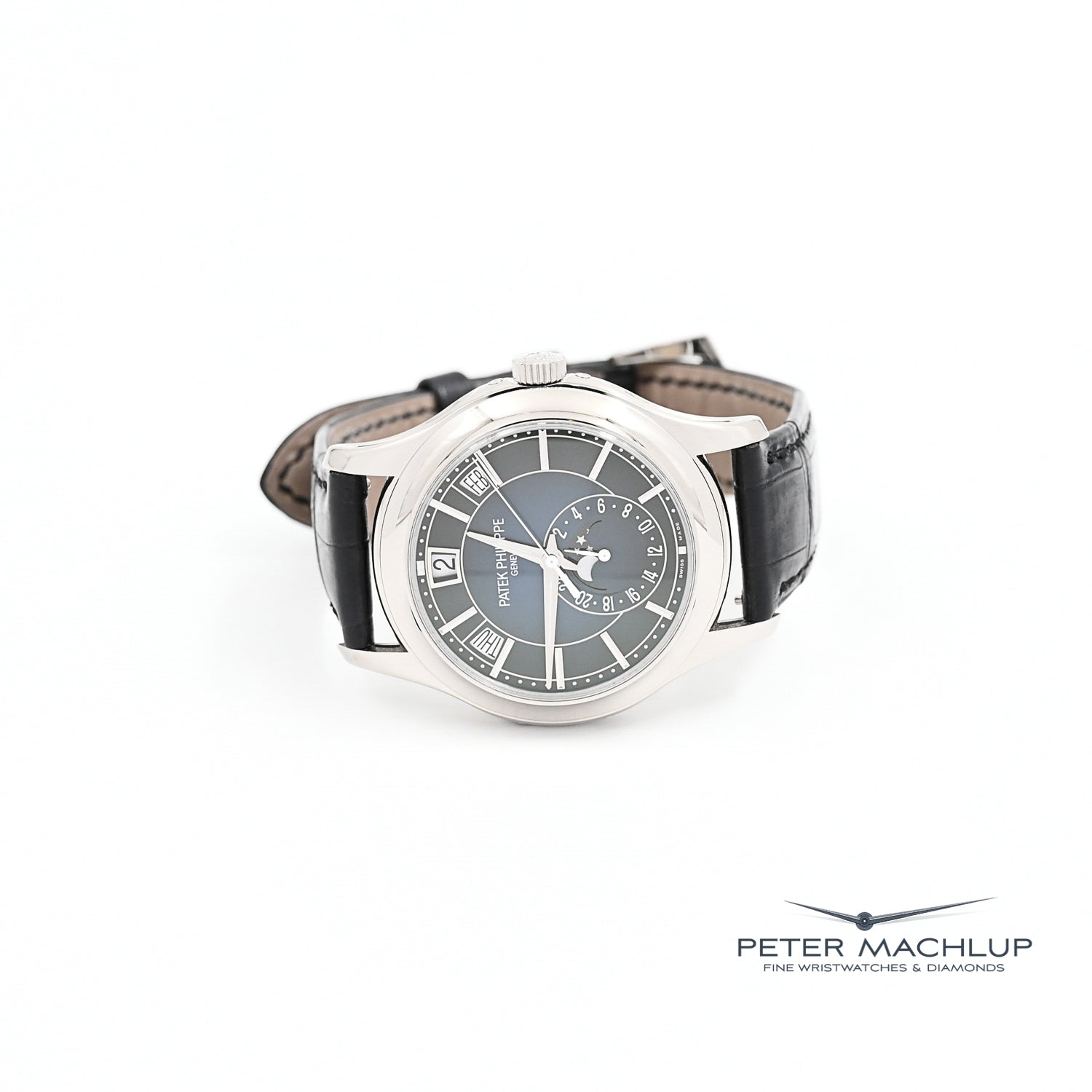 Patek Philippe Annual Calendar Moonphase Watch - Luxury Automatic Men's Timepiece with Date & Moon Phase Display - Perfect for Business, Formal Events & Collectors