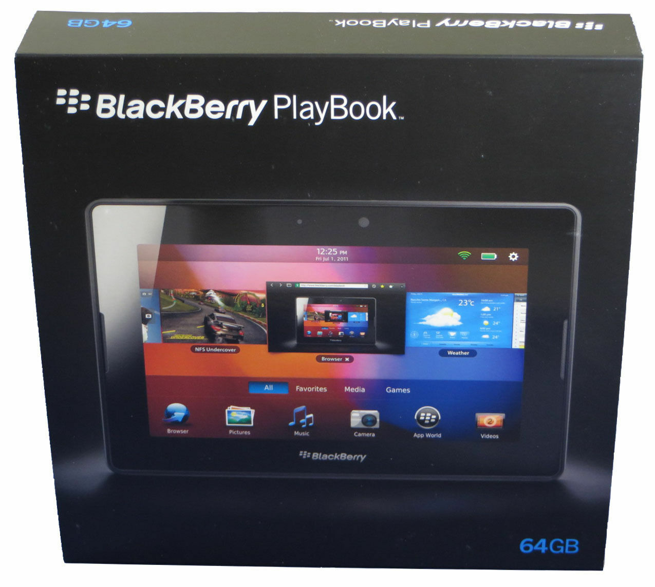 Blackberry Playbook 16GB 7-inch Multi-Touch Tablet with Wi-Fi & Bluetooth - 1GHz Dual Core Processor, Dual Cameras, HD Video & GPS - Portable Business & Entertainment Tablet for Work, Travel & Home Use