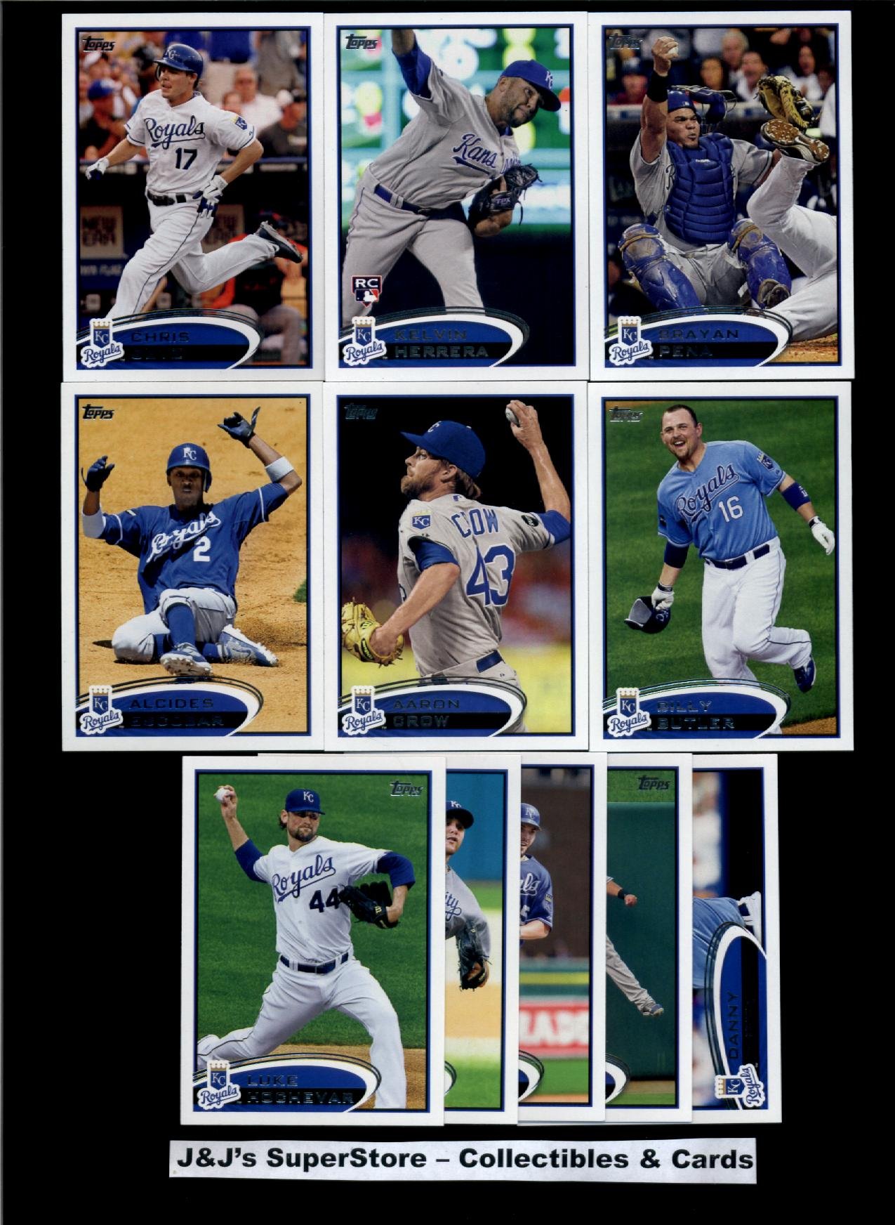 Authentic Kansas City Royals Topps Baseball Cards Team Sets - 2012, 2013, 2014 Series 1 & 2 Complete Collection | Perfect for MLB Fans, Sports Memorabilia Collectors & Gift Giving