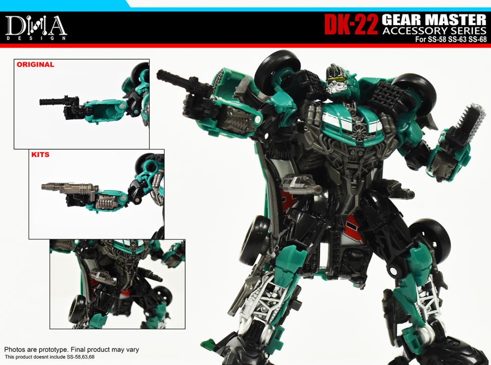 DNA Design DK 22 Gear Master Accessory Series - High-Quality Collectible Action Figure Accessories for Display & Customization | Perfect for Toy Photography & Collection Showcase
