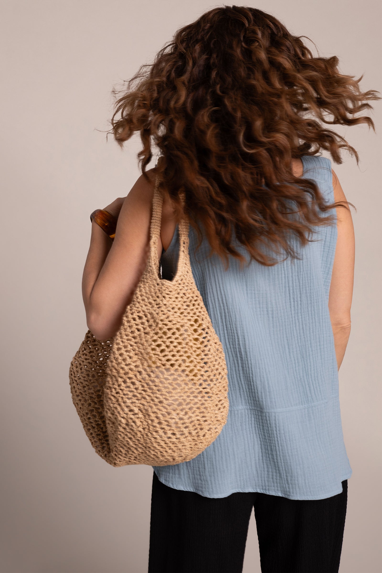 Breeze A-Line Tank Top for Women - Soft & Comfortable Stone Blue Summer Casual Wear | Perfect for Beach, Yoga, and Everyday Outfits