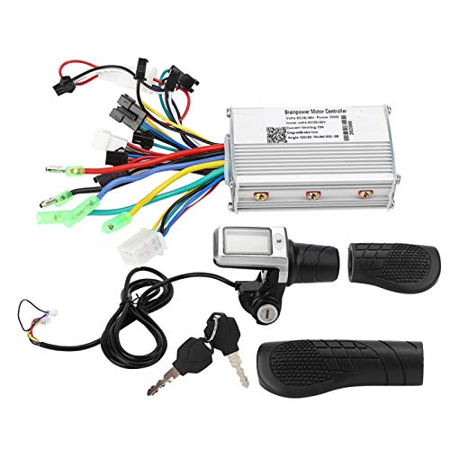 Demeras Electric Scooter Controller with LCD Split Meter & Throttle Grip Set - Compatible with Most E-Bikes & E-Scooters - Perfect for Commuting, Urban Travel & Outdoor Adventures