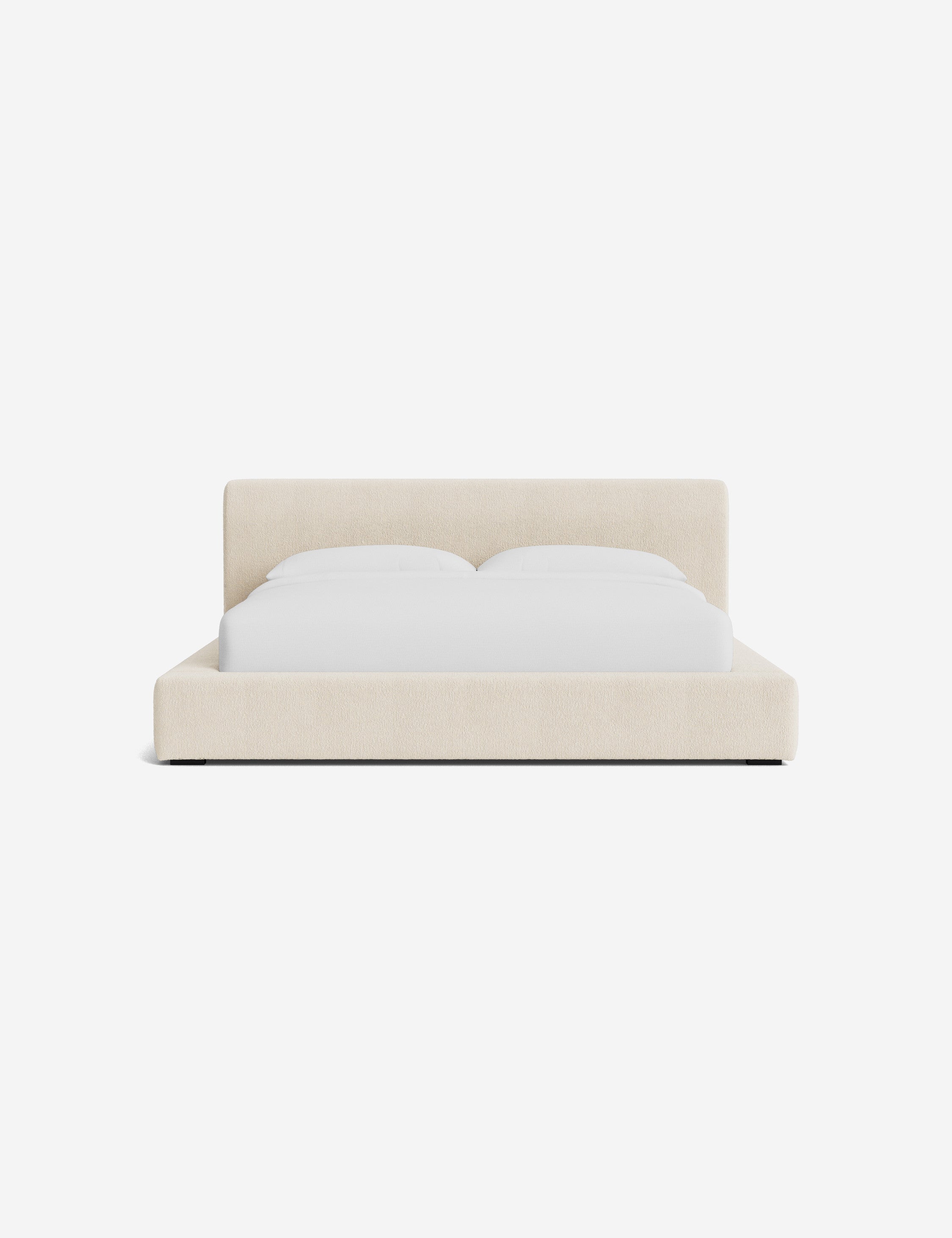 Clayton Platform Bed Frame - Queen Size, Modern Minimalist Wooden Bed with Sturdy Slat Support - Perfect for Bedroom, Guest Room, or Studio Apartment