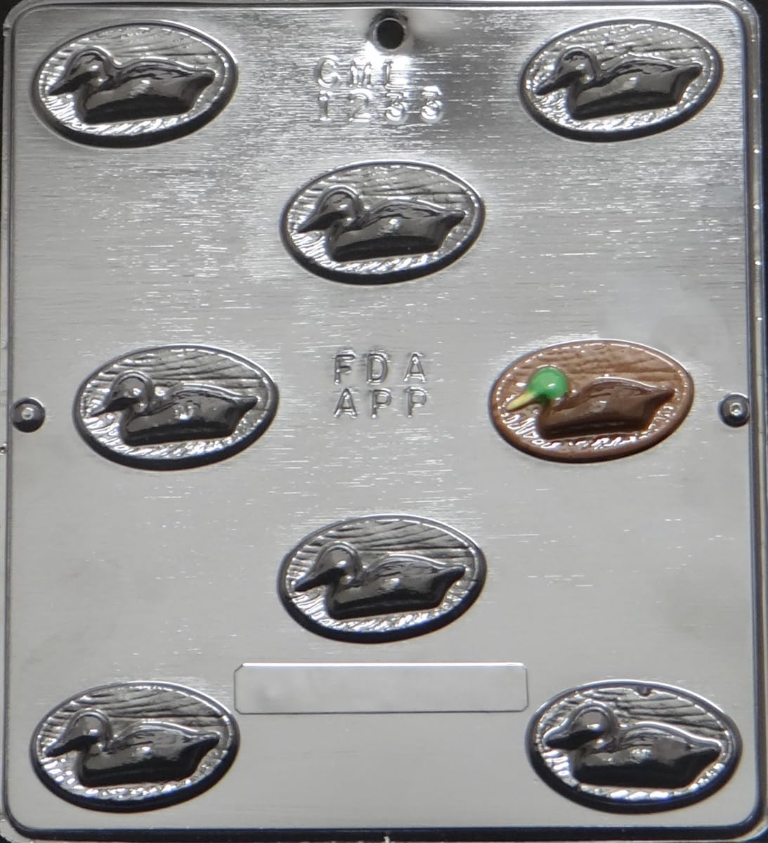 Duck on Plaque Chocolate Candy Mold 1233 - Premium Silicone Baking Mold for DIY Chocolate, Candy, Soap Making - Perfect for Birthday Parties, Baby Showers & Holiday Treats