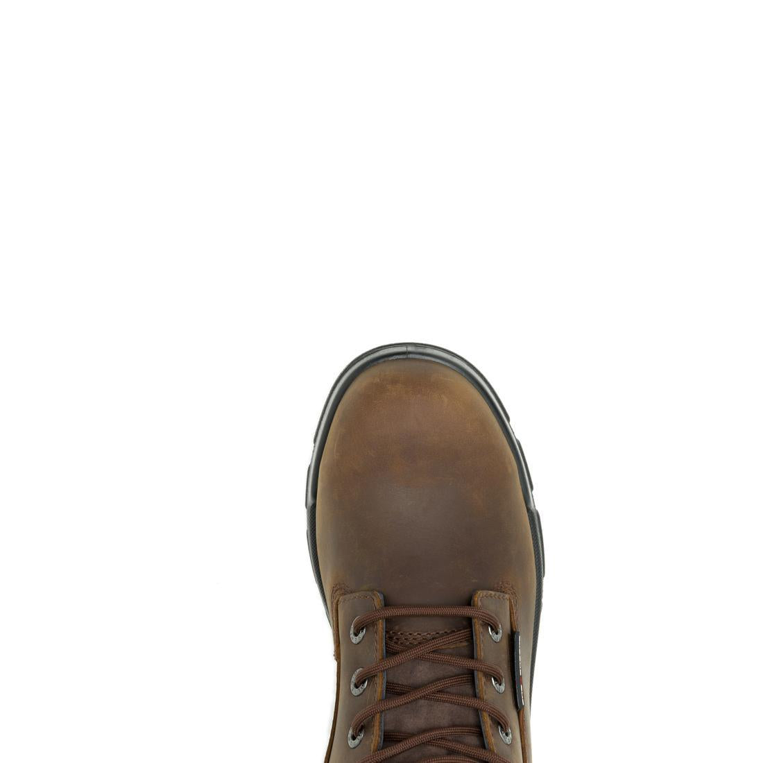 DuraShocks® SR Icon 8 CarbonMax® Work Boots for Men - Dark Brown Safety Shoes with Steel Toe, Slip Resistant & Electrical Hazard Protection - Ideal for Construction, Warehouse & Industrial Work