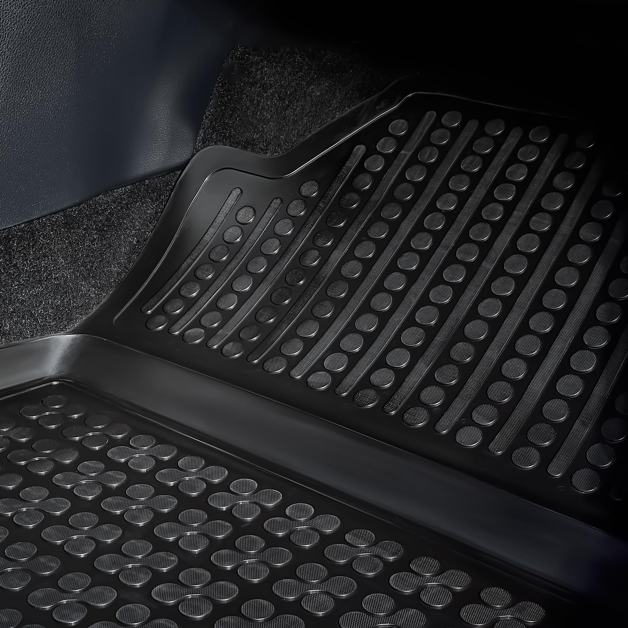 Custom Fit All-Weather Rubber Floor Mats for 2014-2024 Mercedes Benz Metris Van - Anti-Slip Black Car Mats for Protection & Easy Cleaning - Perfect for Work Vans, Family Road Trips & Outdoor Adventures