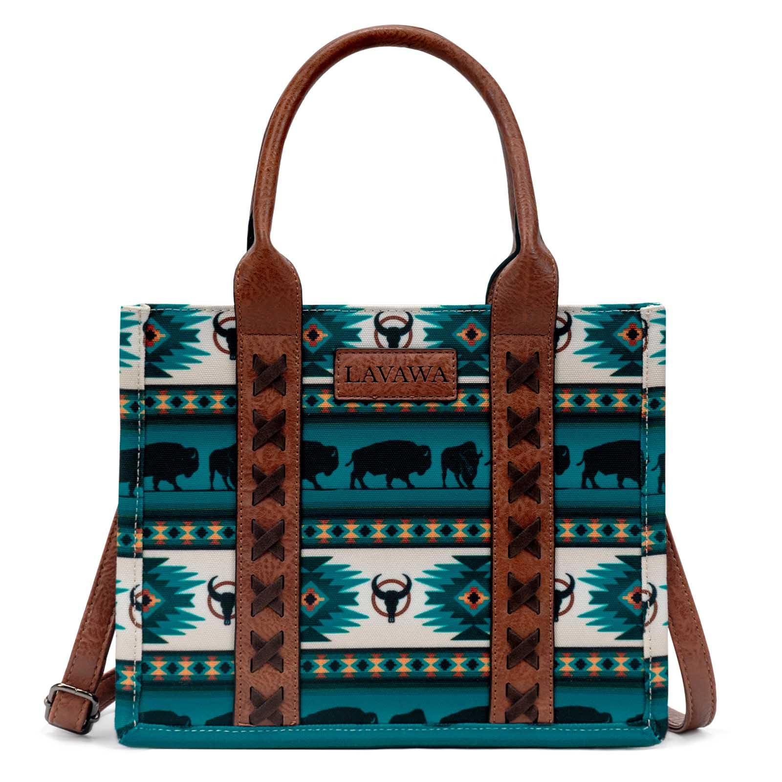 Stylish Aztec Boho Tote Bag for Women - Detachable Crossbody Strap Handbag | Western Purse for Ladies | Perfect for Work, Travel & Casual Outings