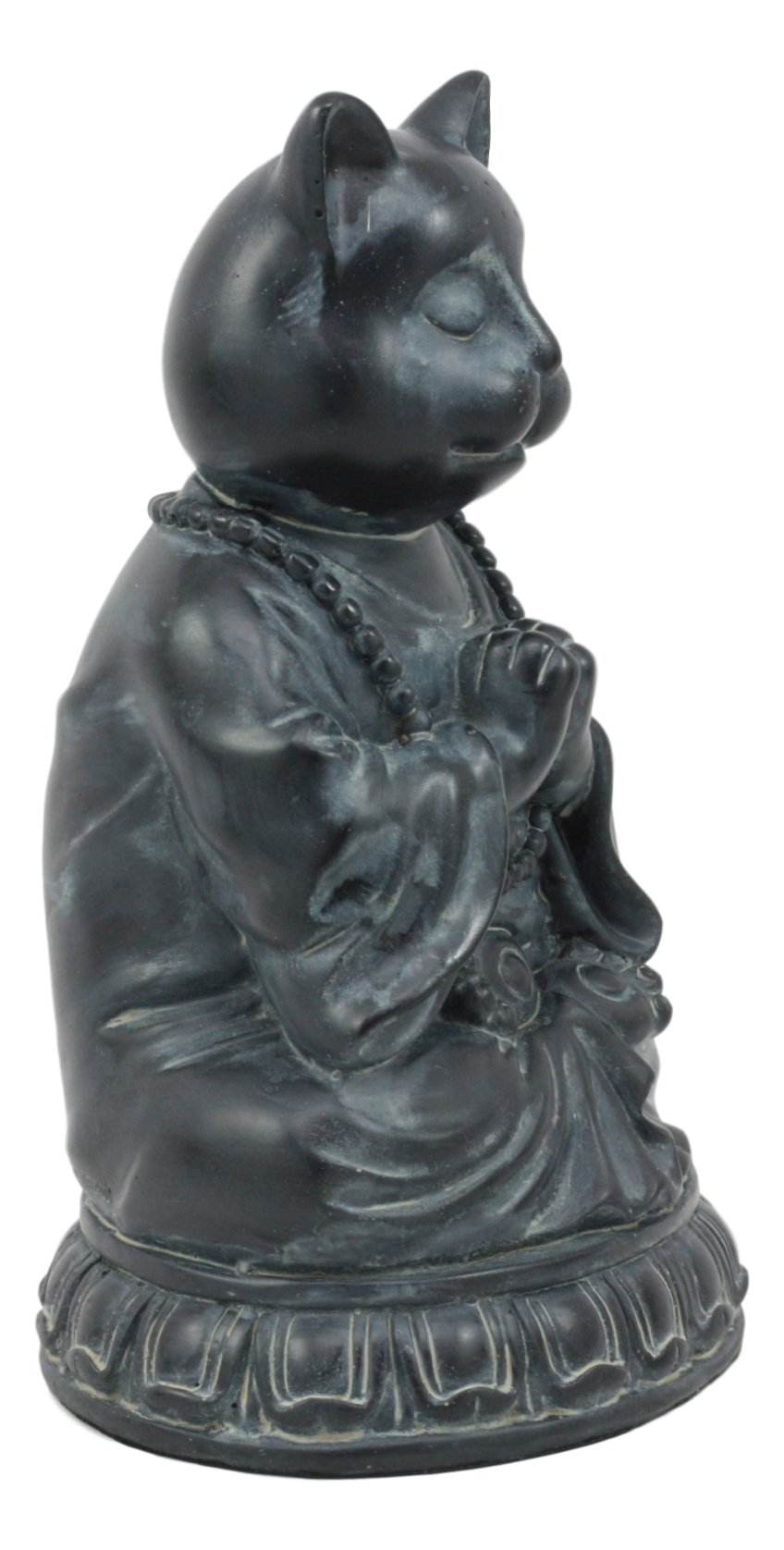 Meditating Buddha Cat Statue - Zen Decor for Home & Office