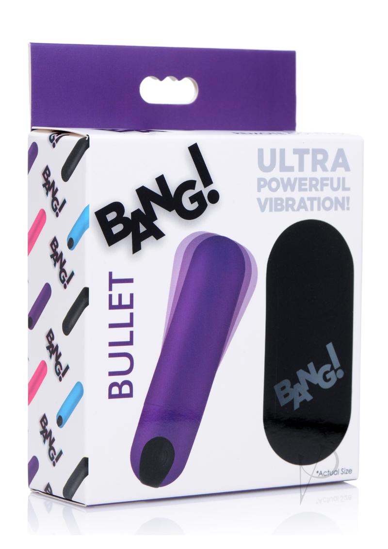 Bang! Powerful Rechargeable Vibrating Bullet with Wireless Remote Control - Purple Adult Toy for Couples & Solo Play - Perfect for Bedroom Fun & Spicing Up Relationships