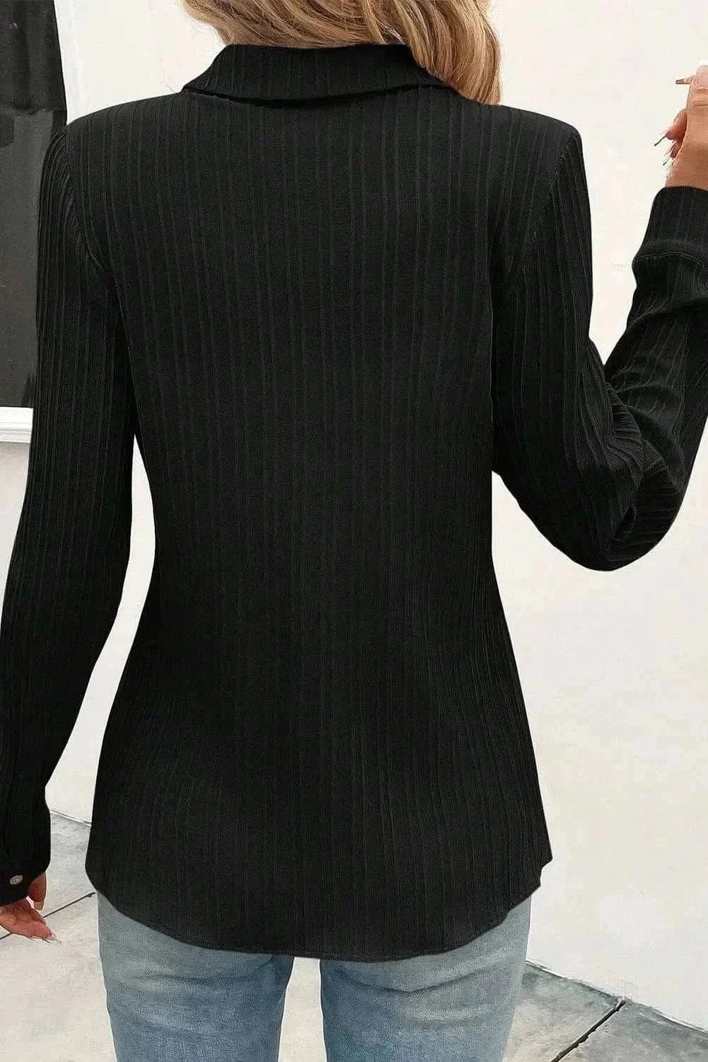 Stylish Women's Long Sleeve Collar Shirt - Elegant Button Down Blouse for Office, Business & Casual Wear | Perfect for Work, Dating & Everyday Outfits