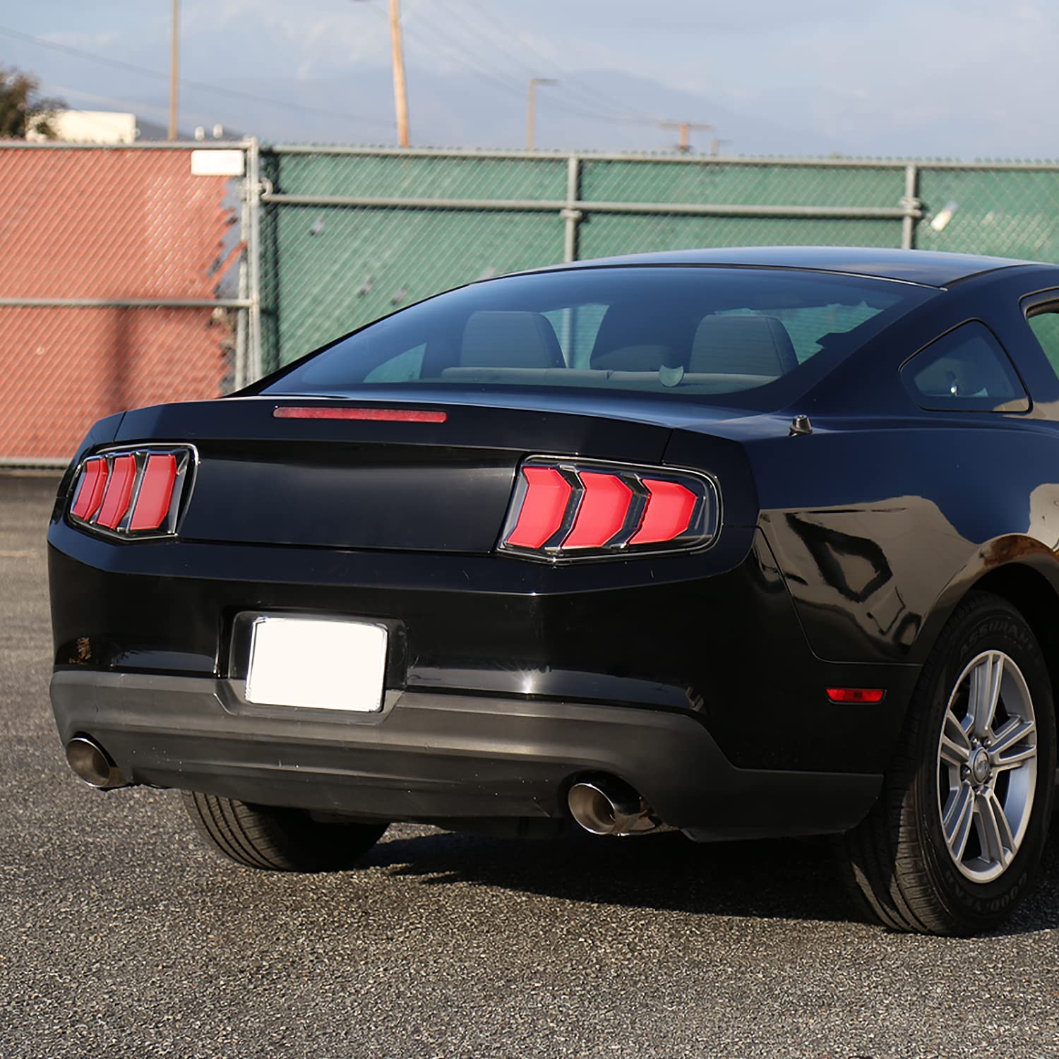 Spec-D Tuning Black LED Tail Lights with Red Sequential Turn Signals - Compatible with 2010-2012 Ford Mustang (Pair) - Upgrade Your Ride for Night Driving & Car Shows