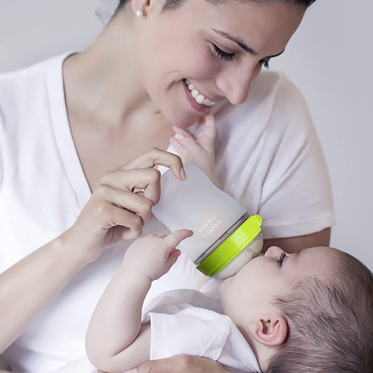 Comotomo Silicone Baby Bottle Nipples - 2 Pack, Slow Flow, BPA-Free, for Newborns & Infants - Perfect for Breastfeeding Transition & On-the-Go Feeding