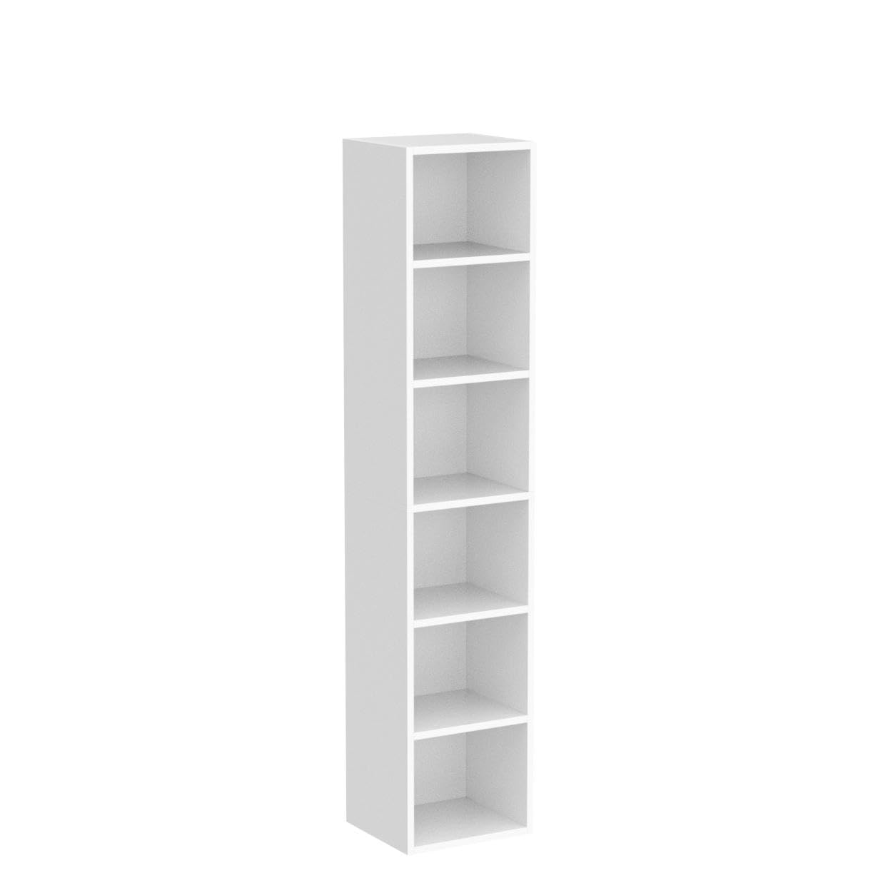 Tribesigns 70.9 Inch Tall Narrow Bookcase Set of 2, Modern White Corner Book Shelf with Storage, 6 Tier Cube Display Shelves for Home Office, Living Room & Bedroom - Space Saving Bookshelf for Small Spaces