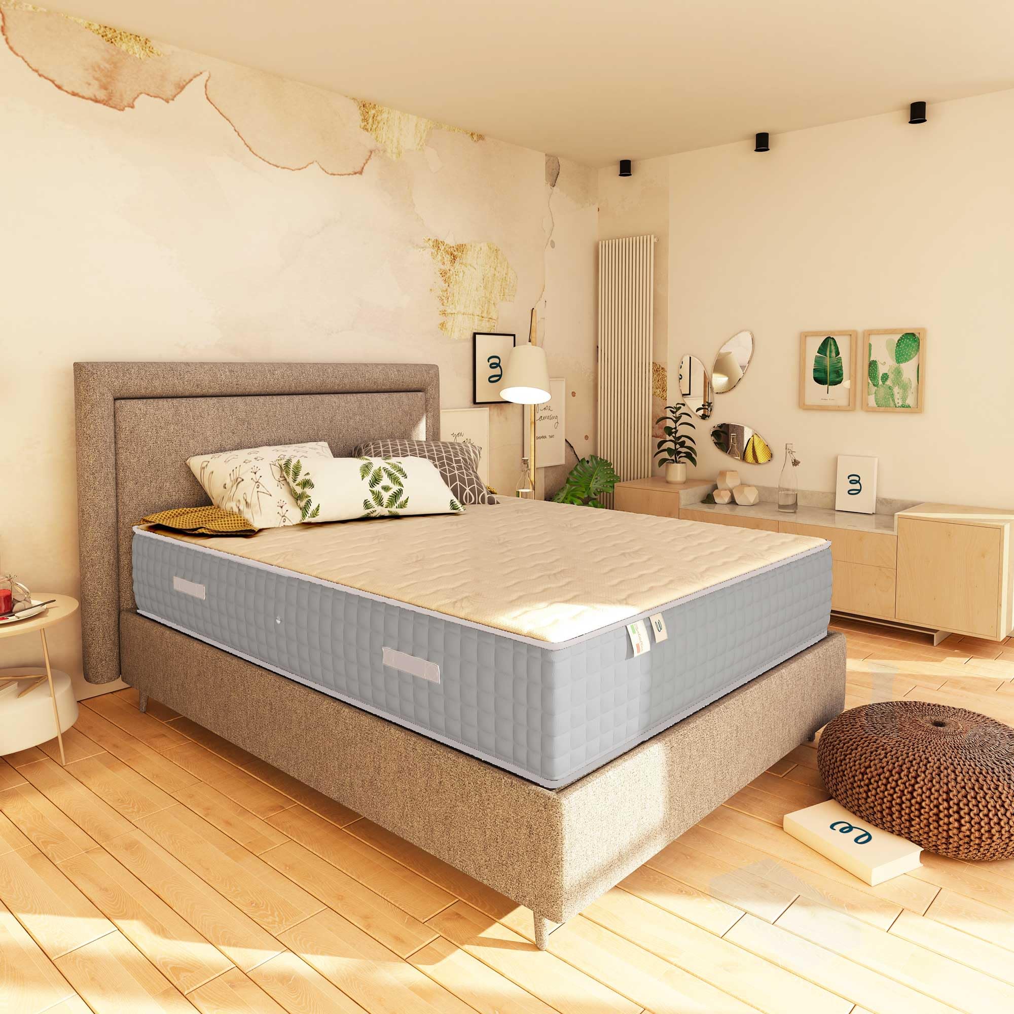 Luxury Baldiflex Emporio Spring Mattress with Memory Foam - Queen Size 140x200cm, 800 Springs & 5cm Memory Layer, 27cm Height - Perfect for Master Bedrooms & Guest Rooms
