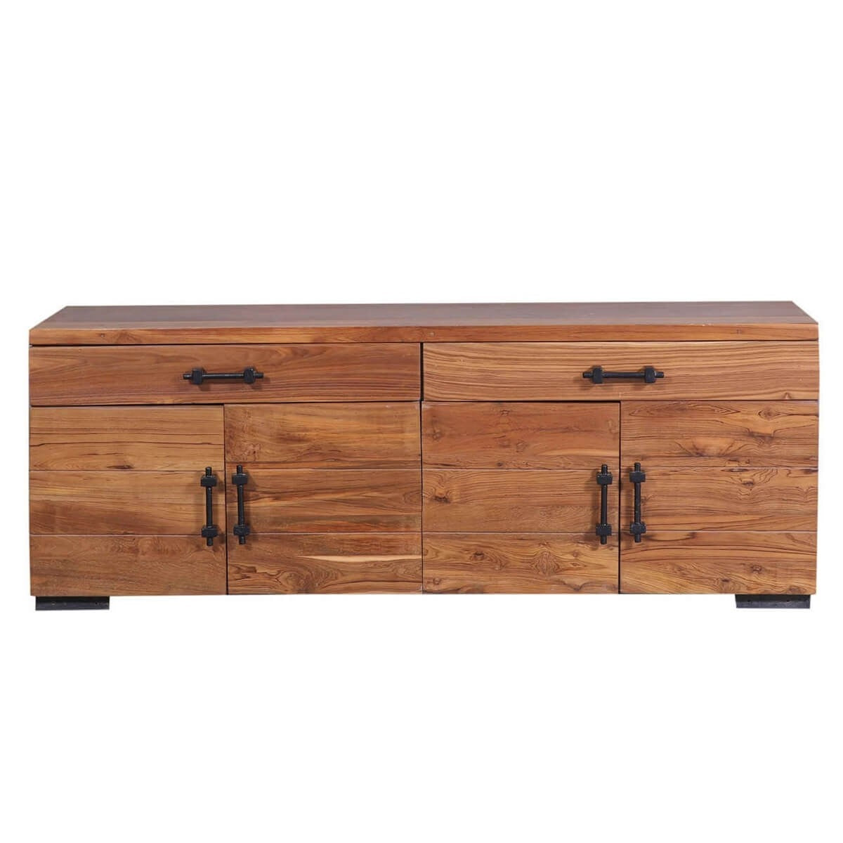 Cromer Indian Solid Wood 2-Drawer Large Sideboard Buffet Cabinet - Perfect for Dining Room Storage, Living Room Organization & Home Decor