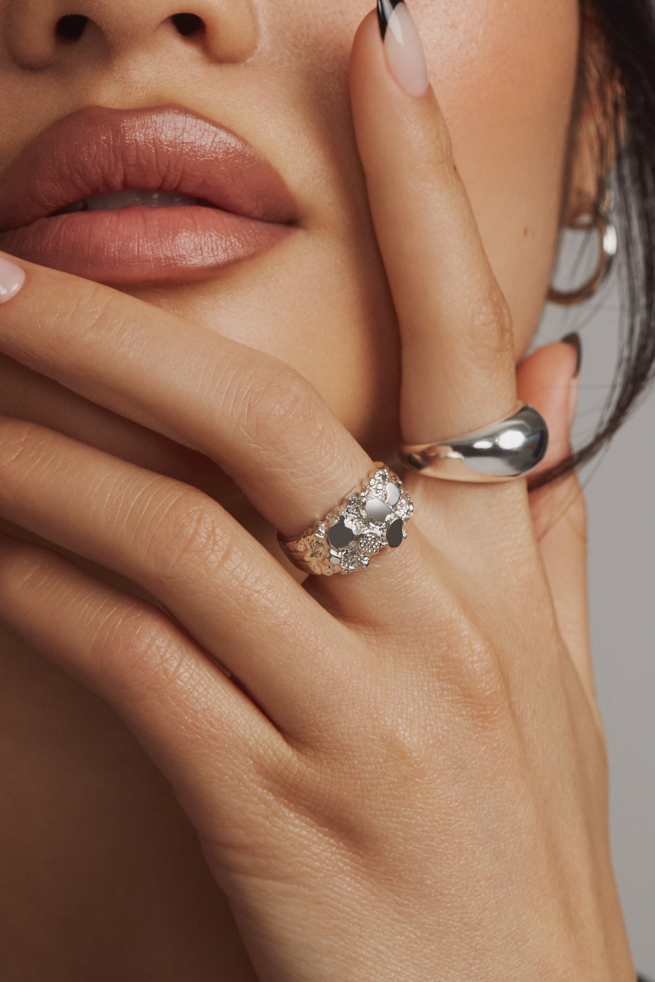 Silver Dome Ring for Women - Elegant Minimalist Stackable Band Jewelry for Everyday Wear, Gift Giving & Special Occasions