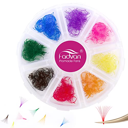 500D Colored Eyelash Extensions - D Curl Premade Fans, Volume Lashes with Pointed Base (10D-0.07D, 15mm) for Party, Wedding & Special Occasion Makeup