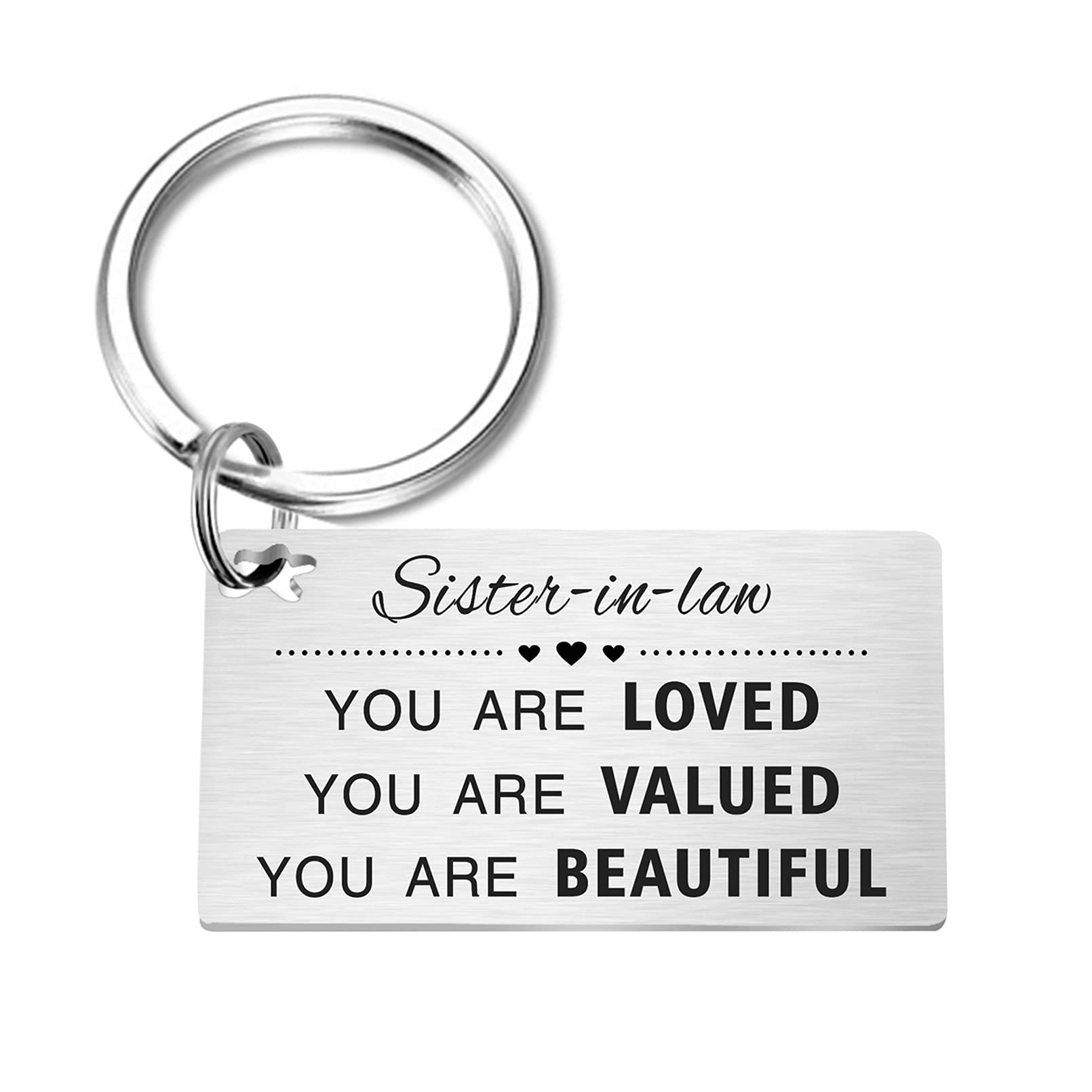 You Are Loved Sister-in-Law Keychain - Thoughtful Birthday & Wedding Gift for Sister-in-Law - Perfect for Anniversaries, Bridal Showers & Family Celebrations