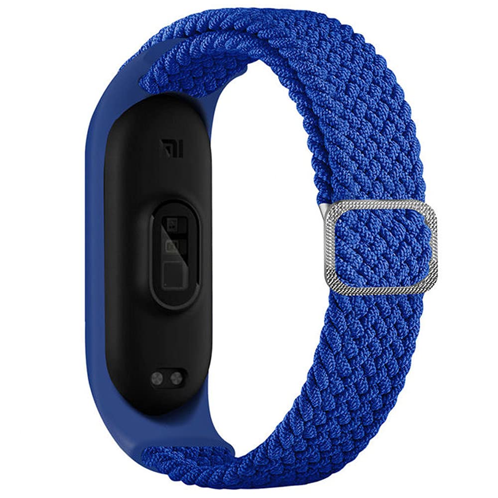 Braided Solo Loop Strap Compatible with Xiaomi Mi Band 6/5/4/3 - Adjustable Nylon Sport Band for Fitness Tracking, Running & Daily Wear