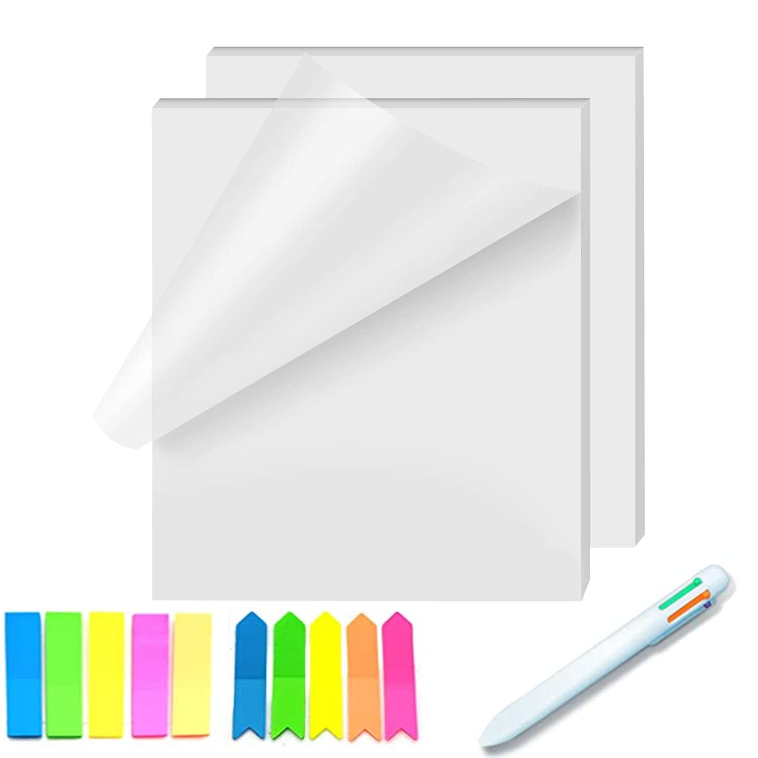 100 Sheets Clear Sticky Notes - 2.75