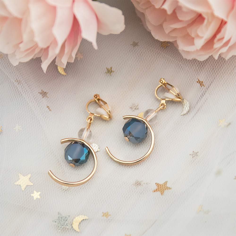 NEWITIN 16 Pairs Clip On Earrings for Women - Cute Non-Piercing Dangle Drop Earrings | Fashionable Charm Ear Clips | Perfect for Parties, Weddings & Everyday Wear