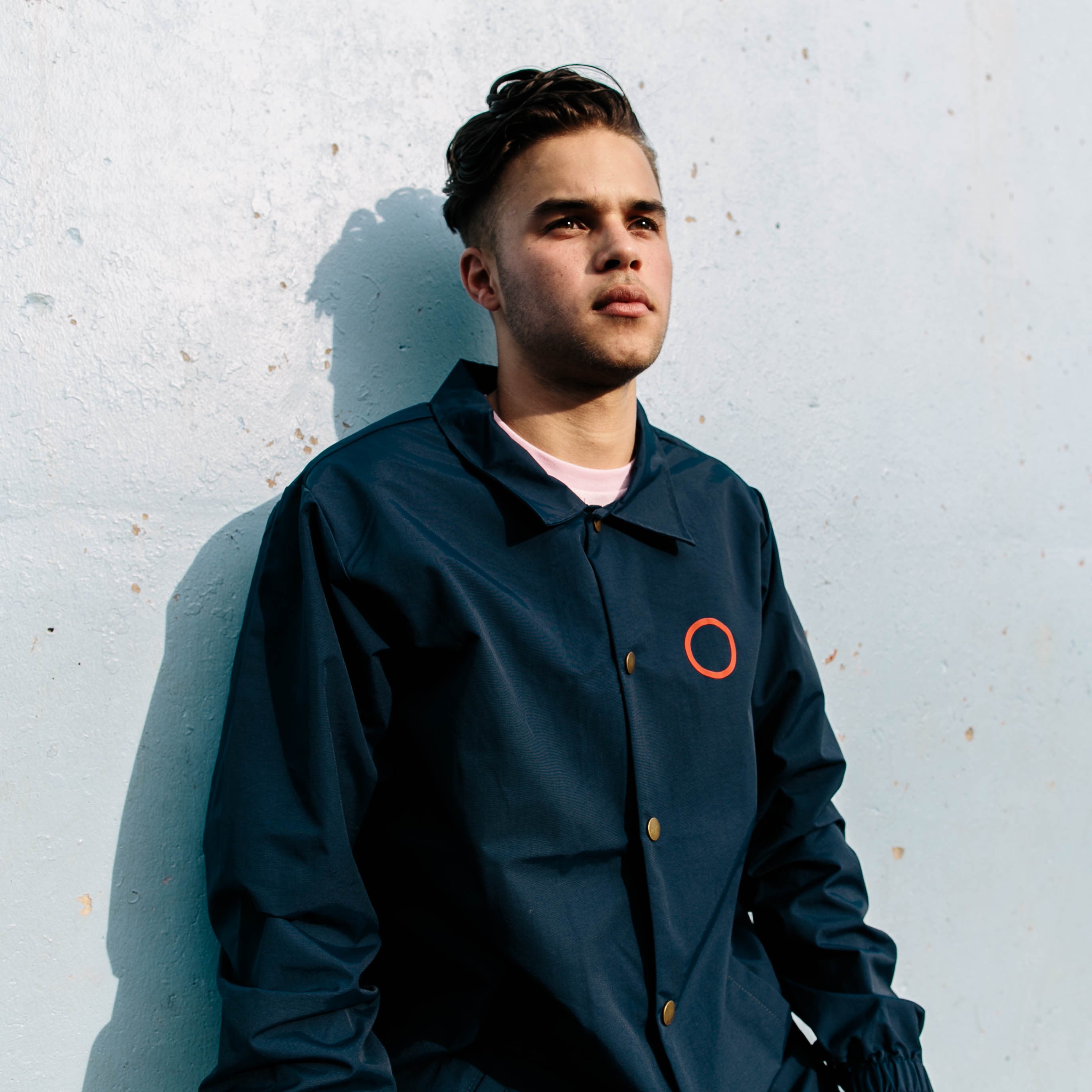 MIDFLD Enso Coaches Jacket - Navy Blue Waterproof Windbreaker for Men & Women | Outdoor Sports, Running, Hiking, Casual Wear