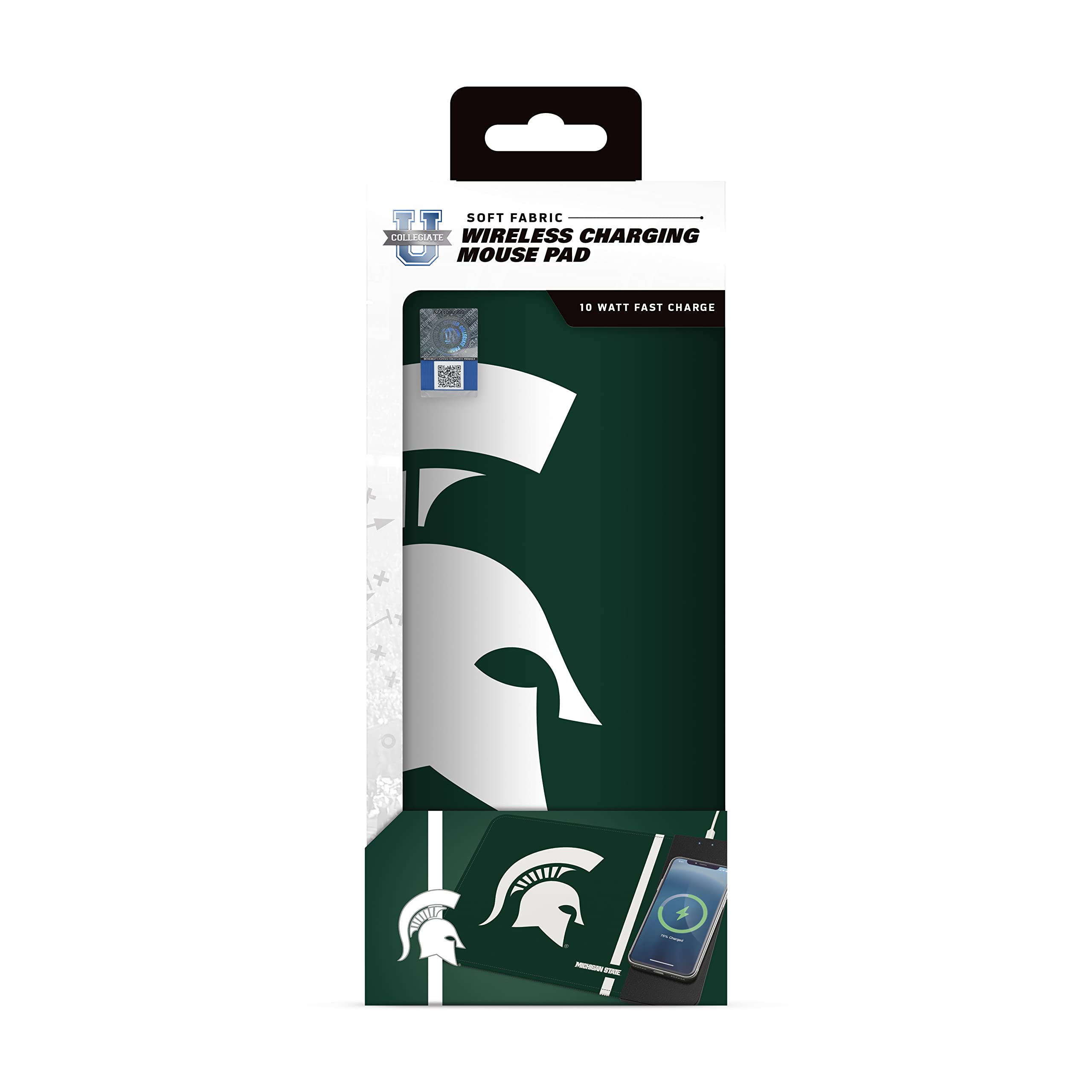 SOAR NCAA Unisex Wireless Charging Mouse Pad with Phone Holder - Perfect for Gaming, Office & Home Desk Setup