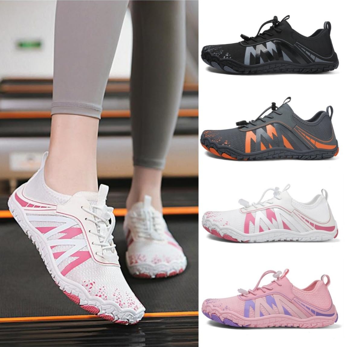 Barefoot Women's Hiking Shoes - Minimalist Trail Running Shoes | Waterproof Hiking Boots for Women | Wide Toe Box & Non-Slip Outdoor Shoes for Trail Running, Hiking & Camping