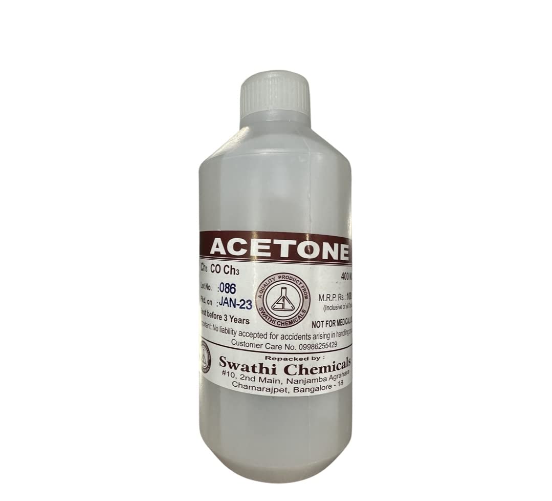 Premium Acetone Nail Polish Remover - 400ml Clear Fast-Acting Formula for Salon & Home Use | A++ Grade Professional Solution for Removing Nail Color & Artificial Extensions | Perfect for Manicures, Pedicures & Nail Art Cleanup