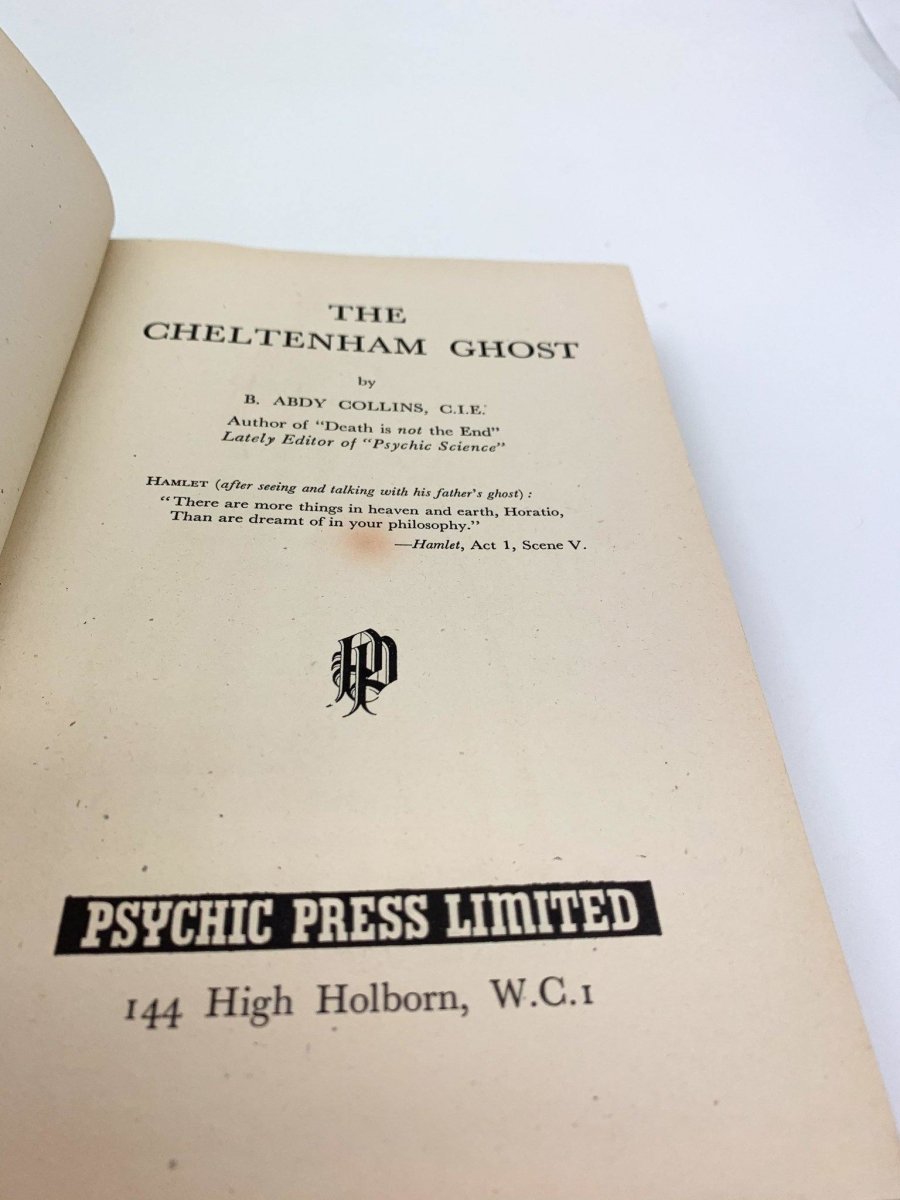The Cheltenham Ghost by Abdy Collins - Haunting Mystery Novel for Adults | Perfect for Halloween Reading & Book Club Discussions