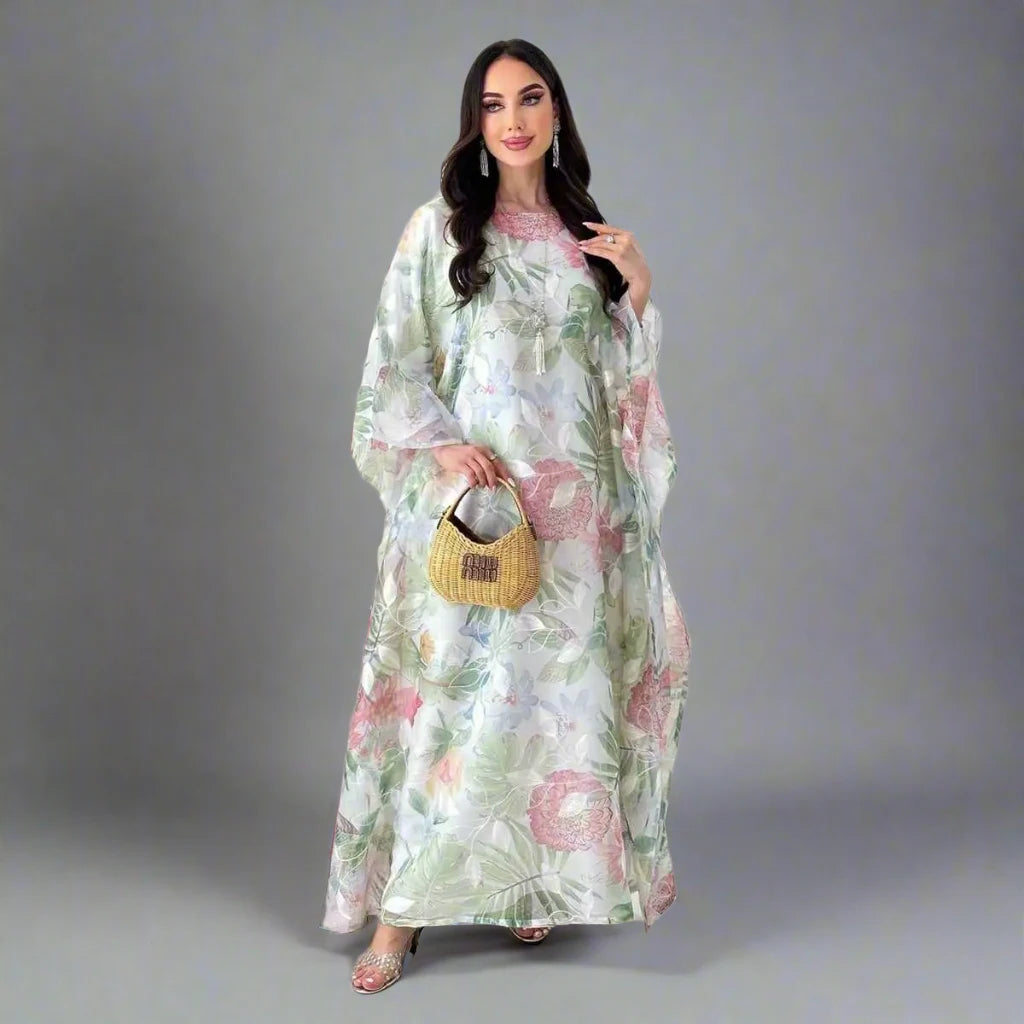 2 Piece Set Abaya Dress with Inner Sleeveless Dress - Modest Muslim Women's Prayer Dress for Daily Wear & Special Occasions