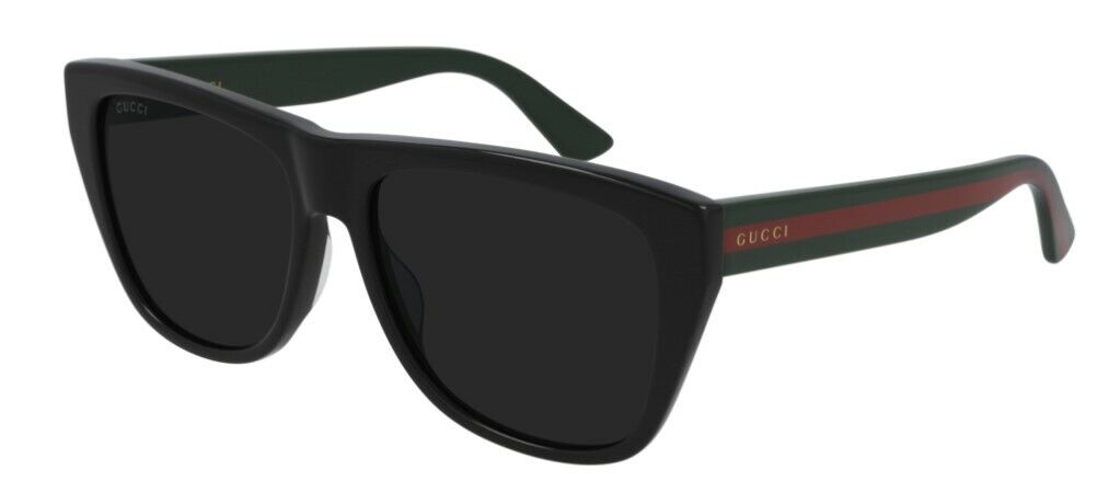 Gucci GG 0926S 001 Black/Gray Flat Top Unisex Sunglasses