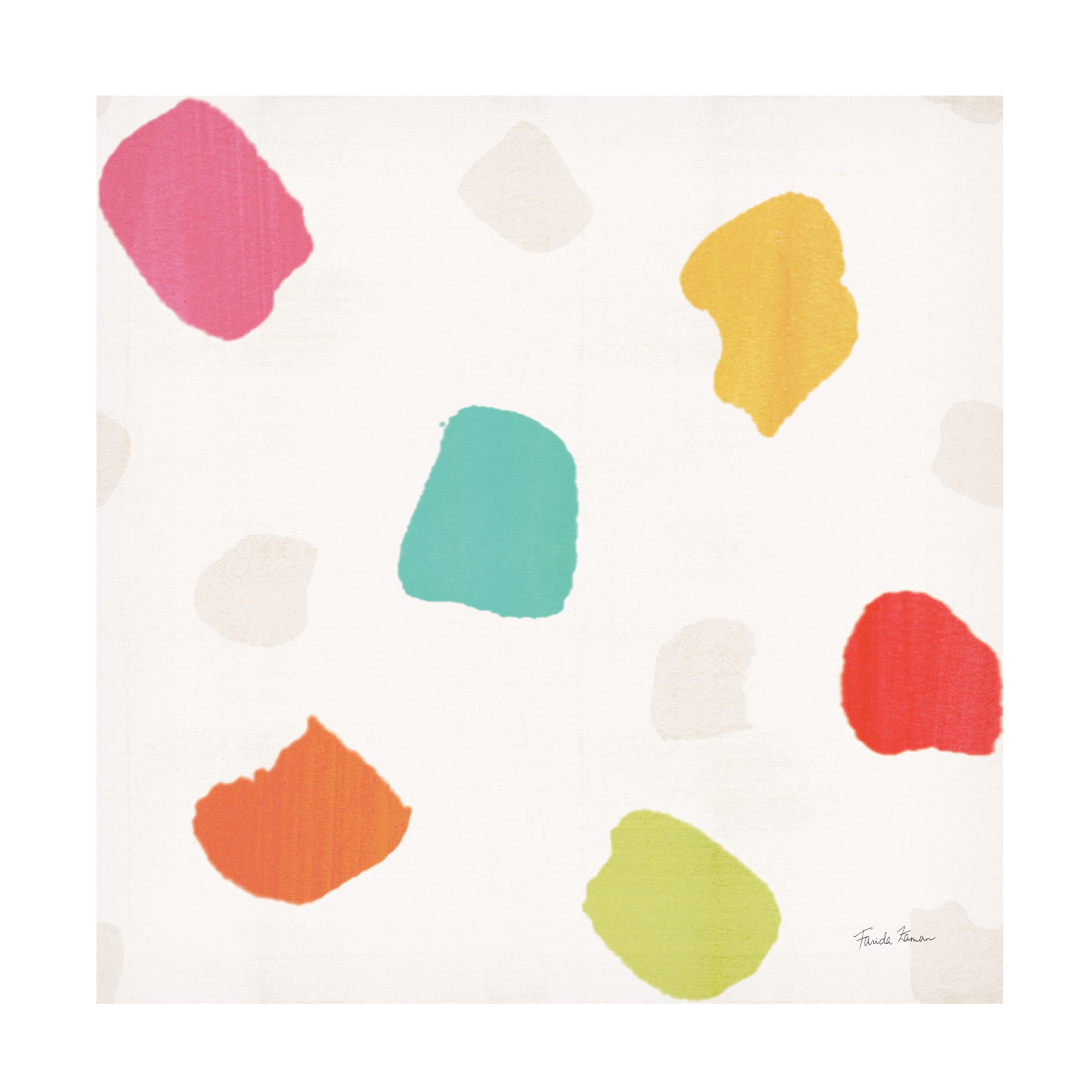 Trademark Fine Art 'Tutti Frutti Pattern IVA' Canvas Wall Art by Farida Zaman - Vibrant Abstract Painting for Living Room, Bedroom & Office Decor