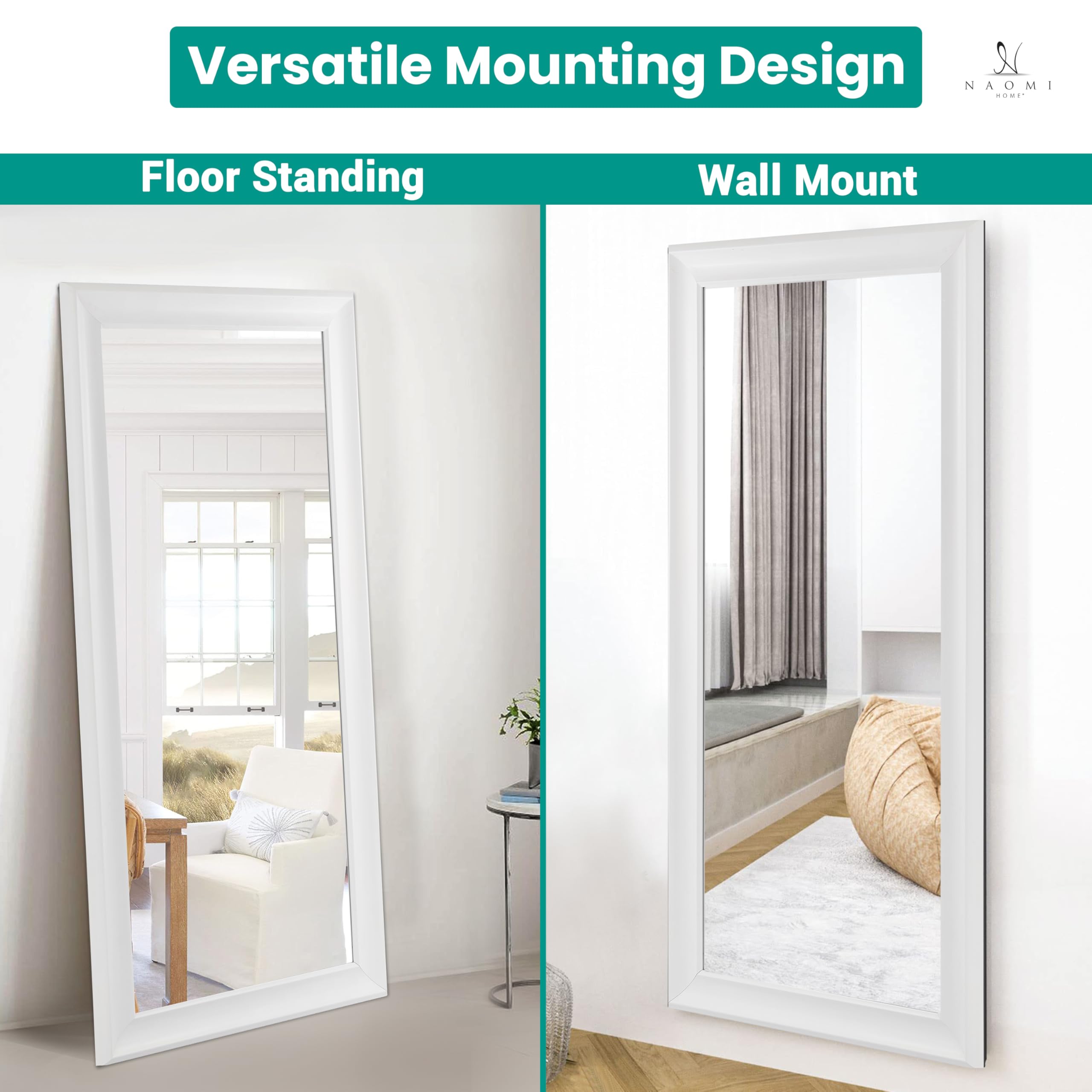 Naomi Home Framed Extra Large Floor Mirror - 65