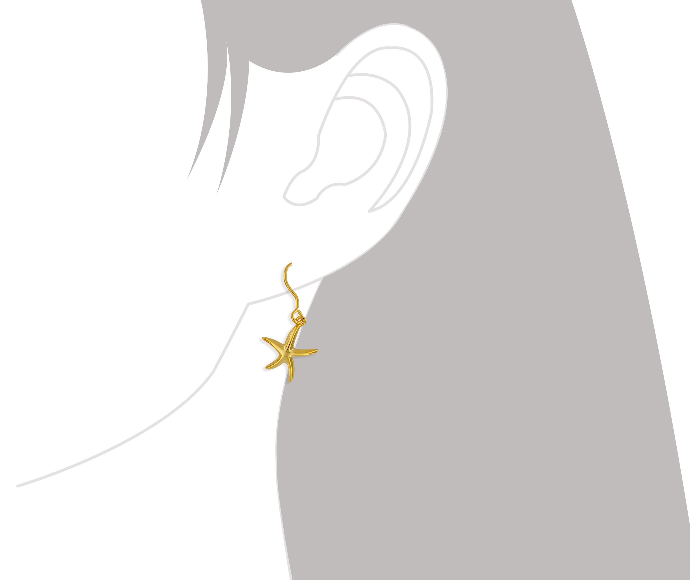 Sterling Silver Starfish Dangle Earrings for Women - Elegant Ocean-Themed Jewelry for Beach Parties, Summer Vacations & Gift Giving