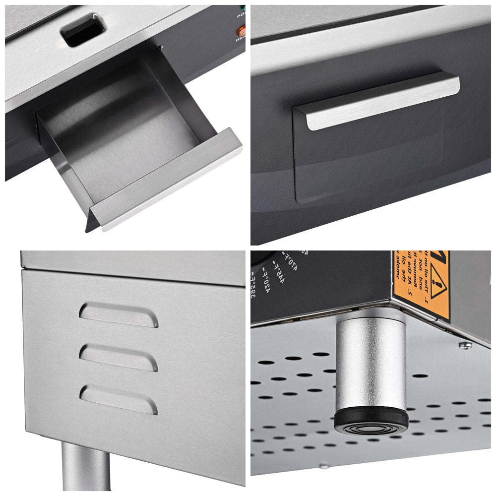 TheLAShop Commercial Electric Griddle - 24 Inch Countertop Grill, 3500W 220V - Perfect for Restaurants, Food Trucks & Home Kitchen Use