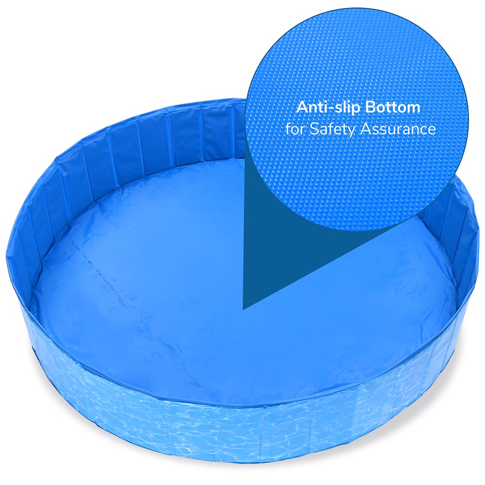 TheLAShop Foldable Dog Pool - Portable Pet Swimming Pool for Small & Large Dogs, Indoor & Outdoor Use - Perfect for Backyard, Beach, and Summer Fun