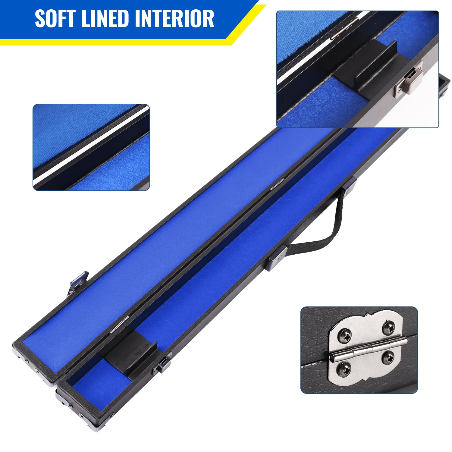 GSE 2-Piece Billiard Pool Cue Stick with Hard Case - Premium Carrying Box for 1 Butt & 1 Shaft - Perfect for Pool Halls, Tournaments & Home Game Rooms
