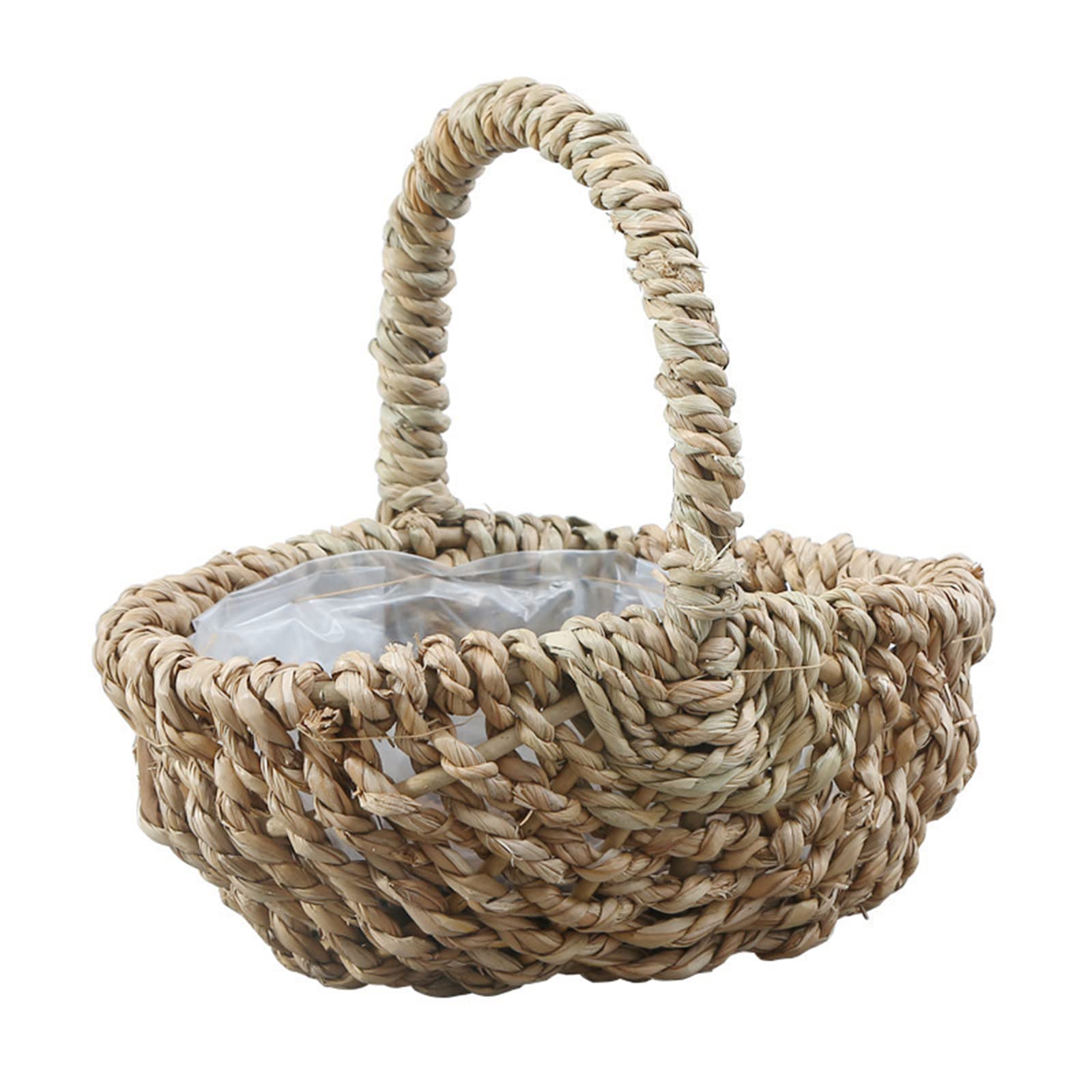 Handmade Woven Wicker Storage Basket - Natural Rattan Tote for Picnic, Home Decor, Wedding & Flower Girls | Perfect for Garden, Living Room & Outdoor Gatherings | Brown