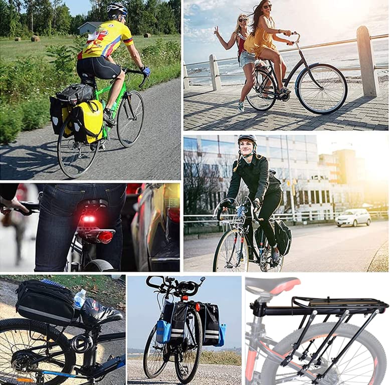 Heavy Duty Bike Carrier Rack - 400lbs Capacity Universal Adjustable Bicycle Cargo Rack with Solid Bearings - Perfect for Mountain Bikes, Commuting & Outdoor Adventures