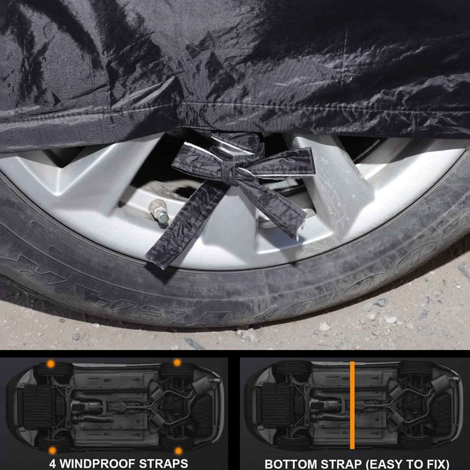 Premium Waterproof Windproof Dustproof Car Cover for Mercedes-Benz AMG GLE 63/GLE 63 S Coupe - Universal Full Protection with Door Zipper - Ideal for Outdoor Parking, Travel & Long-Term Vehicle Storage