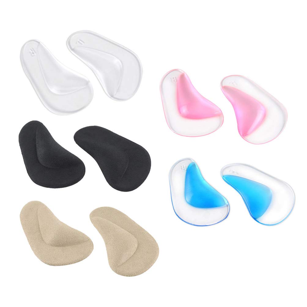 Exceart 5 Pairs Gel Arch Support Inserts for Plantar Fasciitis Relief - Comfortable Foot Cushions for Flat Feet, High Arches & Heel Pain - Universal Size (Fits Men & Women) - Perfect for Running, Walking, Work & Everyday Comfort