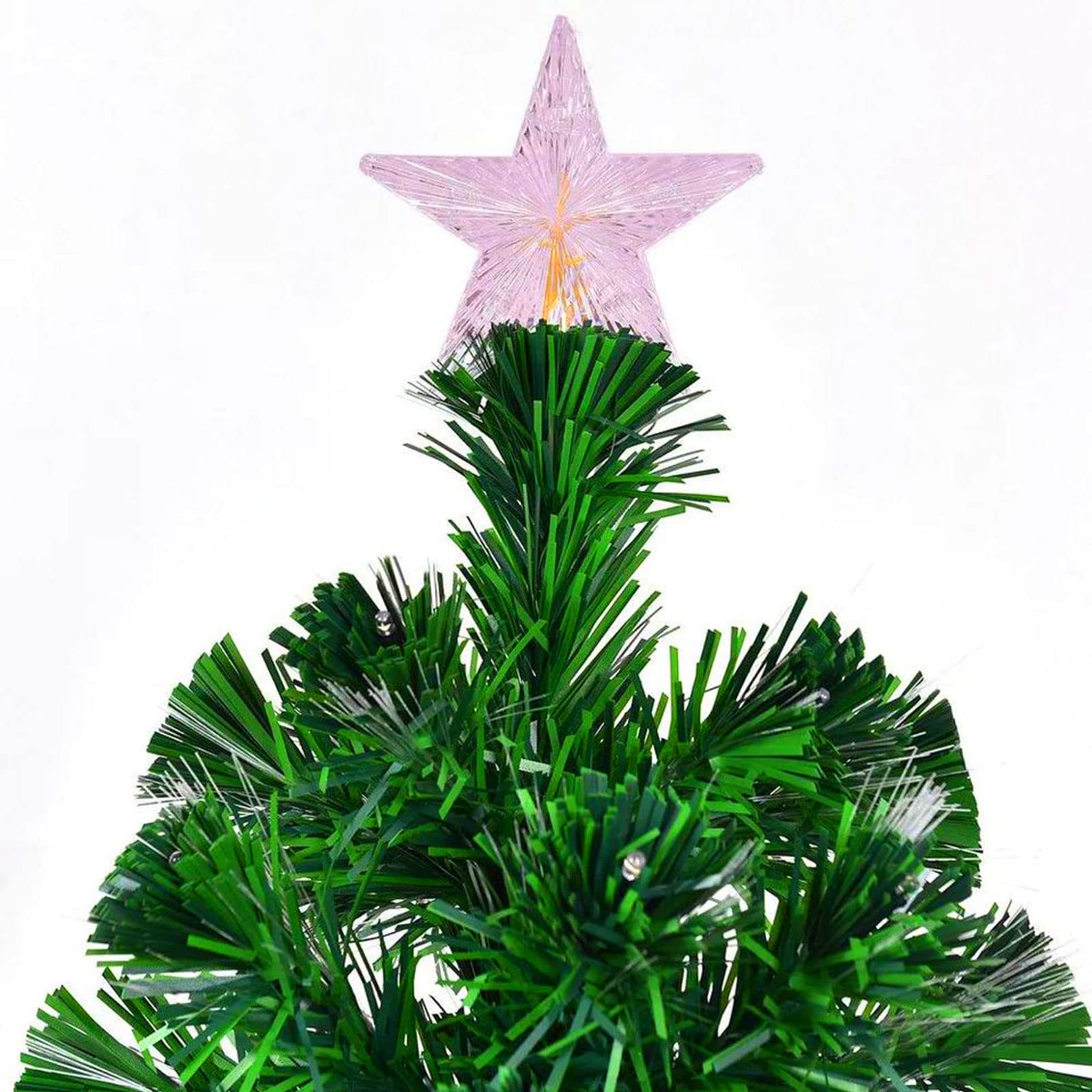 7FT Pre-Lit Christmas Tree with 800 RGB LED Lights, Hinged Metal Stand - Perfect for Home, Office & Holiday Decorations (Xmas Tree for Indoor/Outdoor Use)