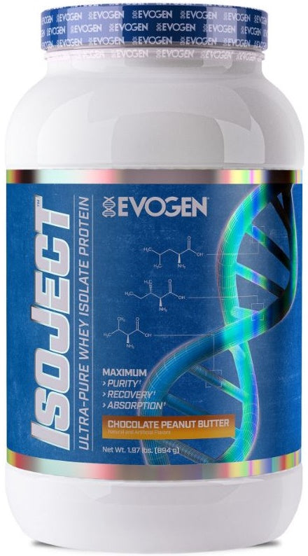 Evogen IsoJect Whey Protein Isolate - Chocolate Peanut Butter Flavor, 896g for Muscle Recovery & Post-Workout Nutrition | Gym Supplements for Athletes & Bodybuilders
